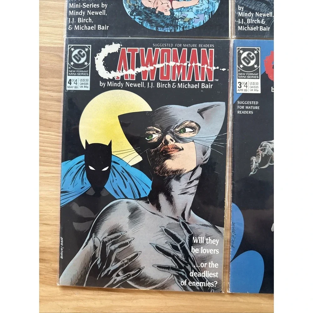 Catwoman #1-4 (1989, DC) Complete Set 1st Solo Mini-Series Michael Bair 1,2,3,4